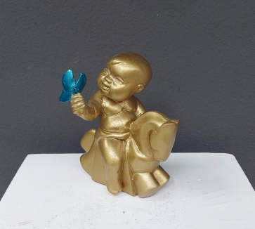 Rider, 2021, gypsum, paint, h14x11x10 cm, 3/10