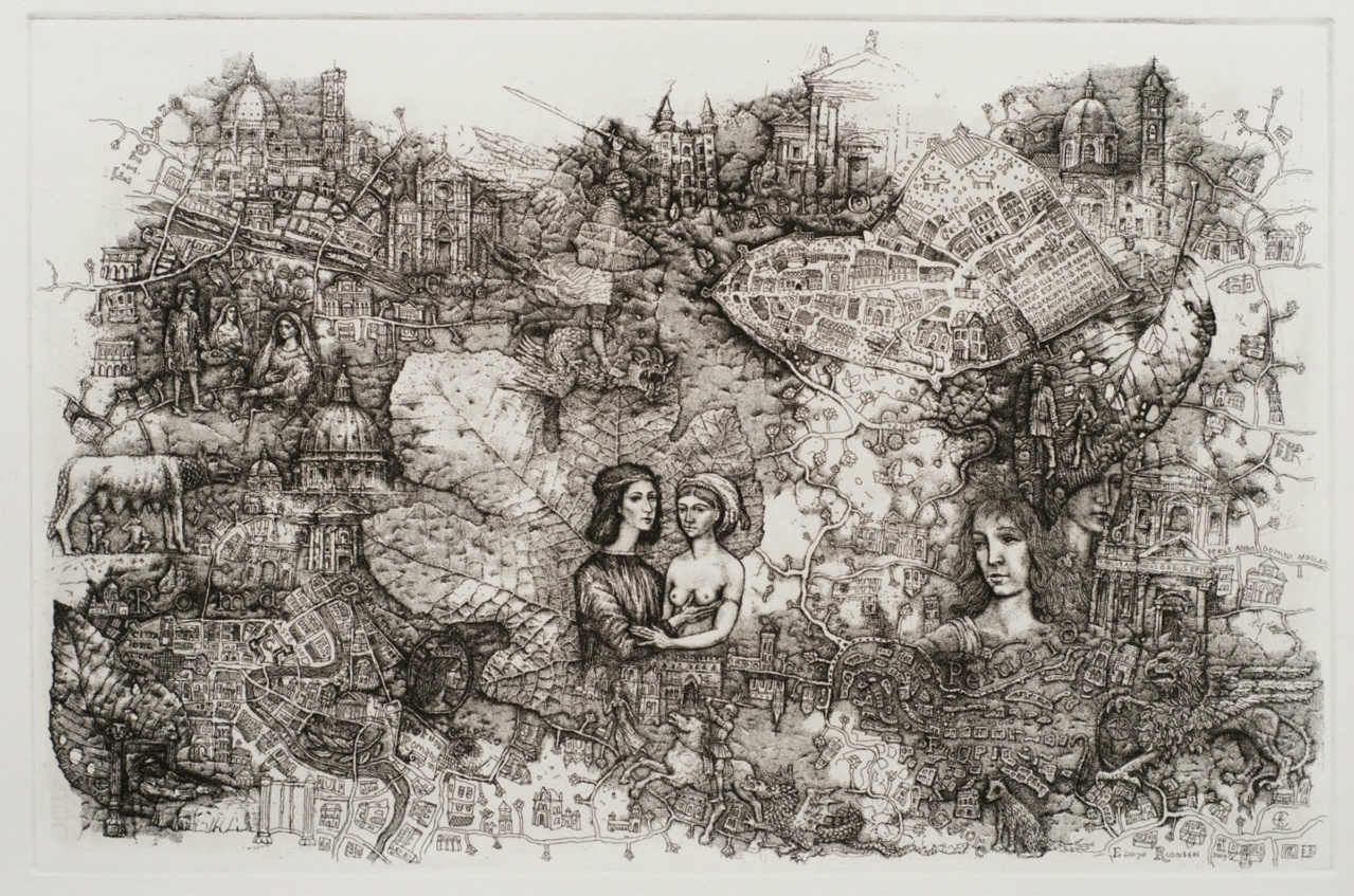Raphael's Life 2009, etching, 57x36cm, 