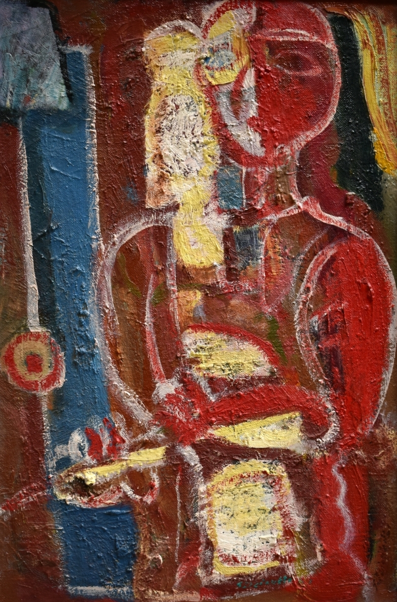 Red Figure, 1988, oil on canvas, 83x55 cm