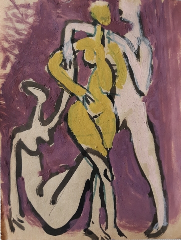 Bendrumas, 2020, popierius, mišri technika, 19x14 cm