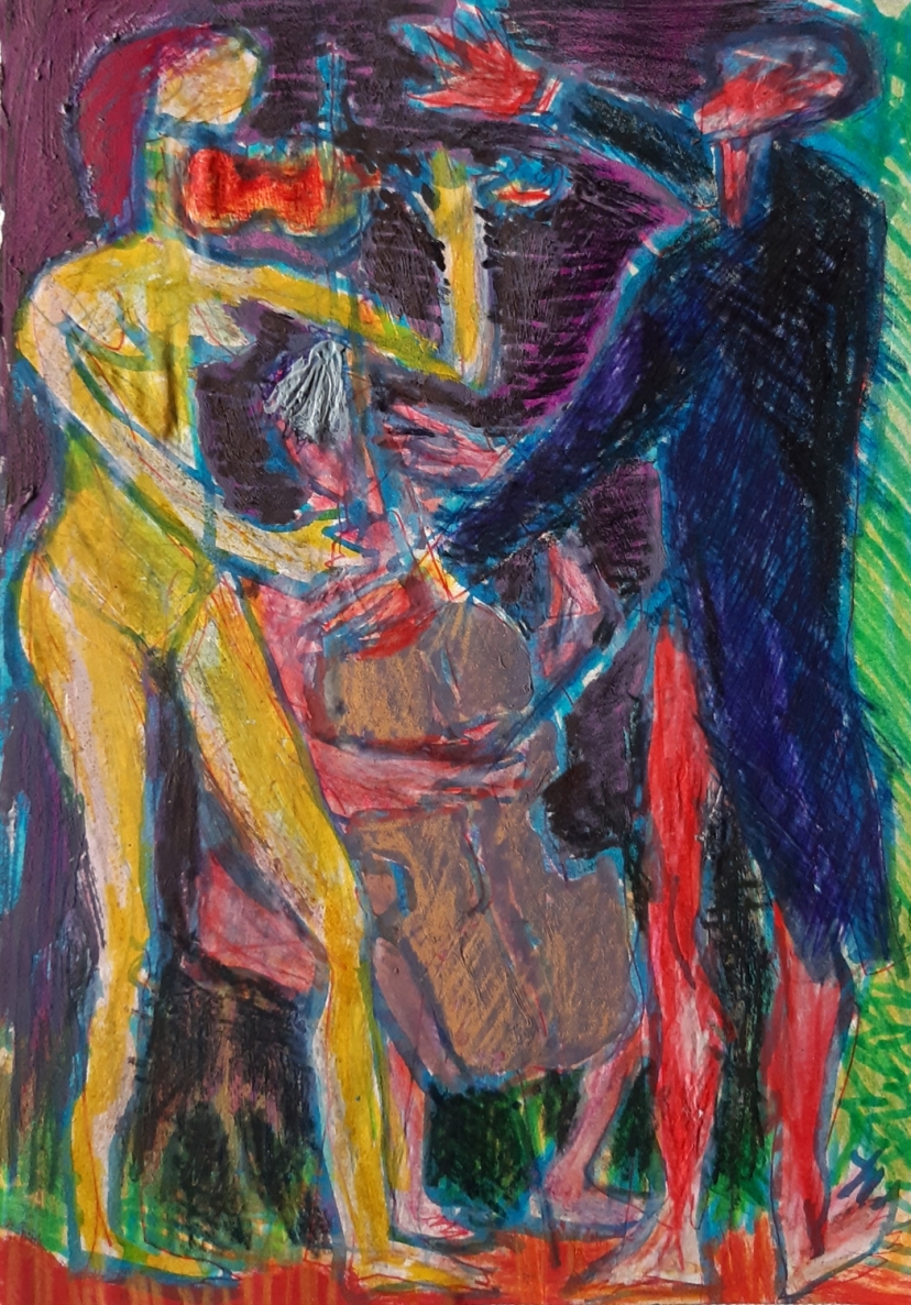 Koncertas, 2018, popierius, mišri technika, 21x15 cm