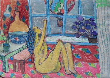 Pasisveikinimas, 2006, popierius, mišri technika, 26,5x37,5 cm