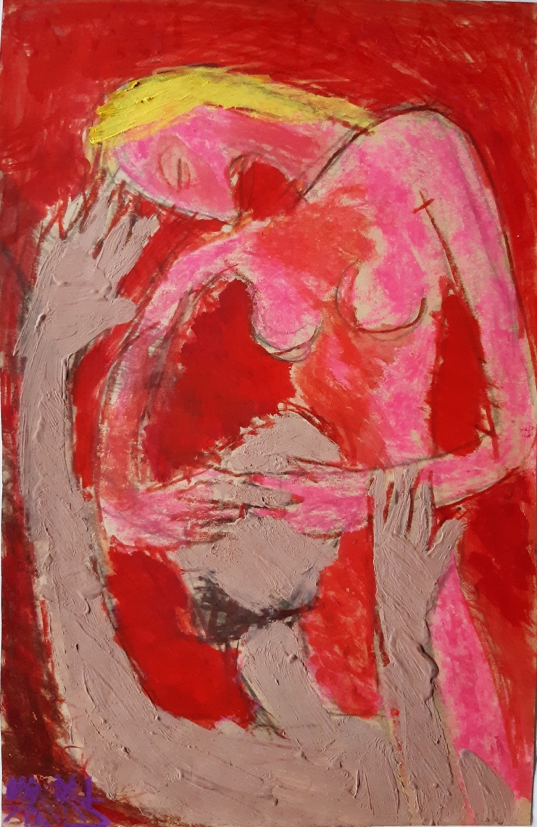 Žaidimas, 2016, popierius, mišri technika, 33,5x21,5 cm