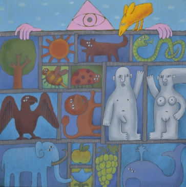 Rojuje 7, 2023, drobė, akrilas, 50x50 cm