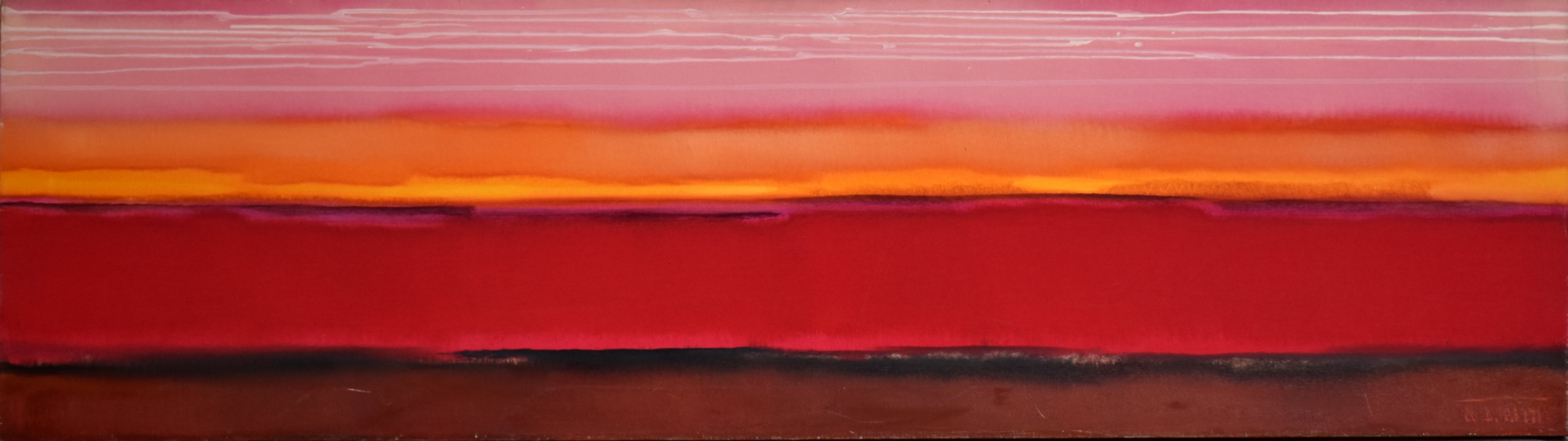 Romantiškas peizažas, 2006, drb.,al.,48x170 cm