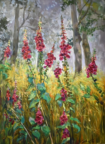 Rosesvalio gėlės, 2025,  drobė, aliejus, 130x95 cm