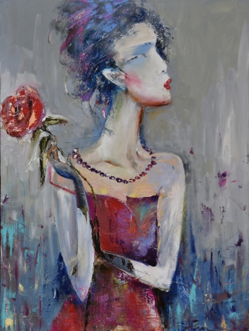 Rožė, 2024, drobė, aliejus, 80x60 cm