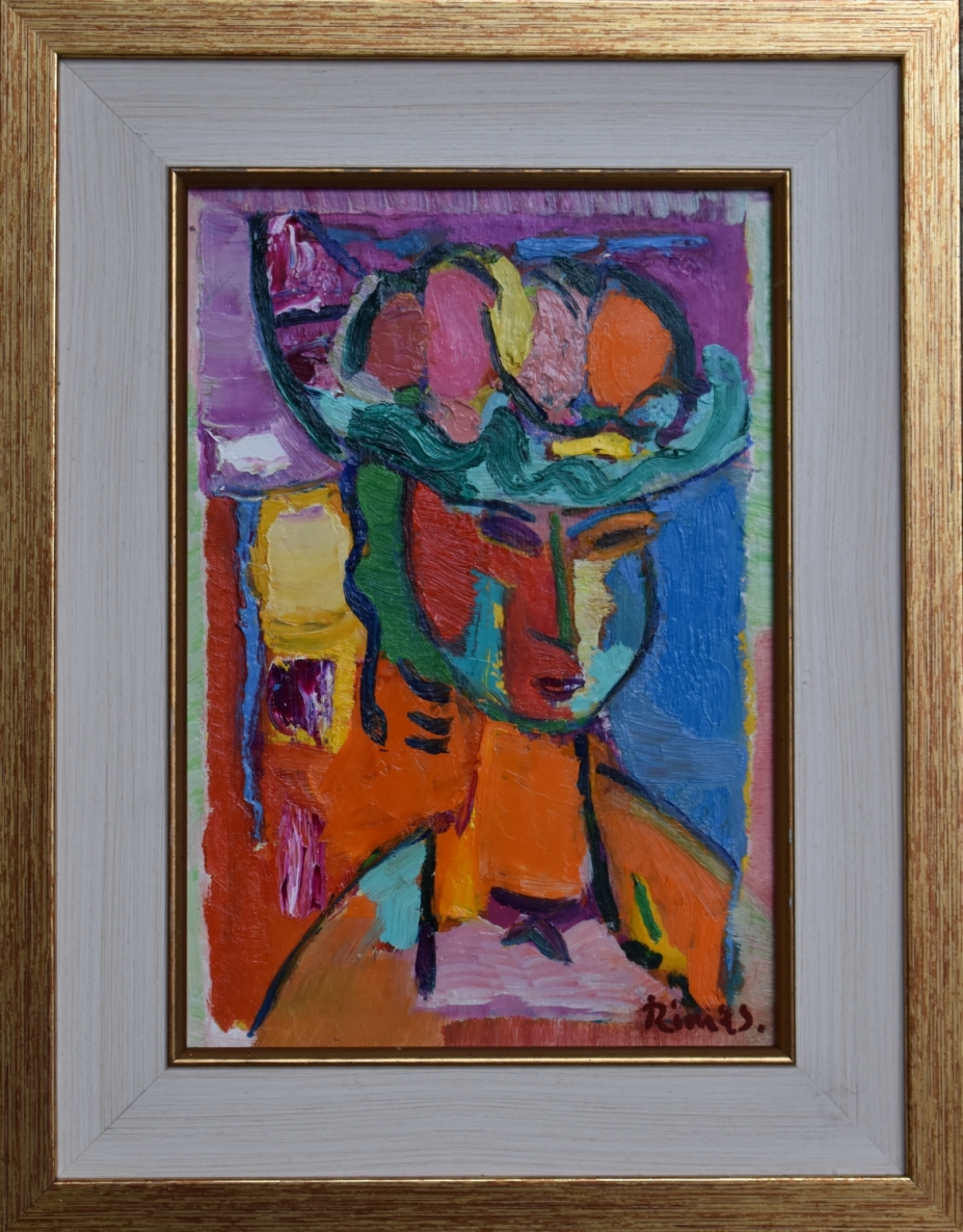 Rytietiškos akys, 2022, kartonas, aliejus, 29x20 cm, rėmas 41x32 cm