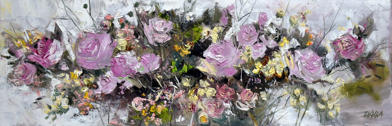 Rytmečio provansas, 2021, drobė, aliejus, 30x90 cm