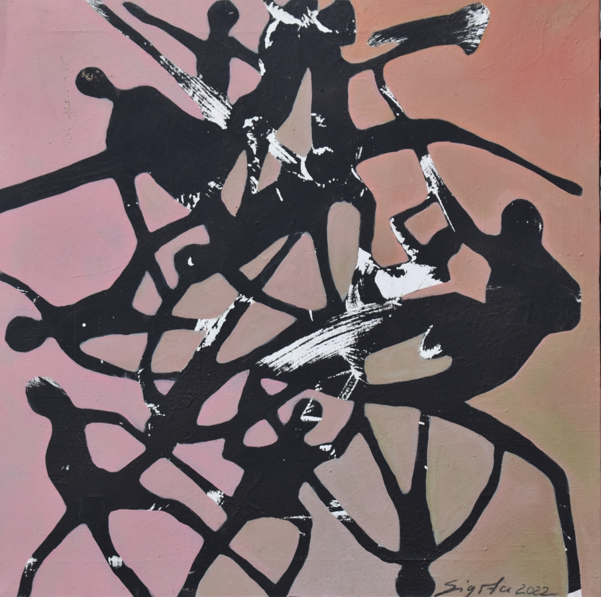 Salomės formulė, 2022, autorinė technika, 50x50 cm