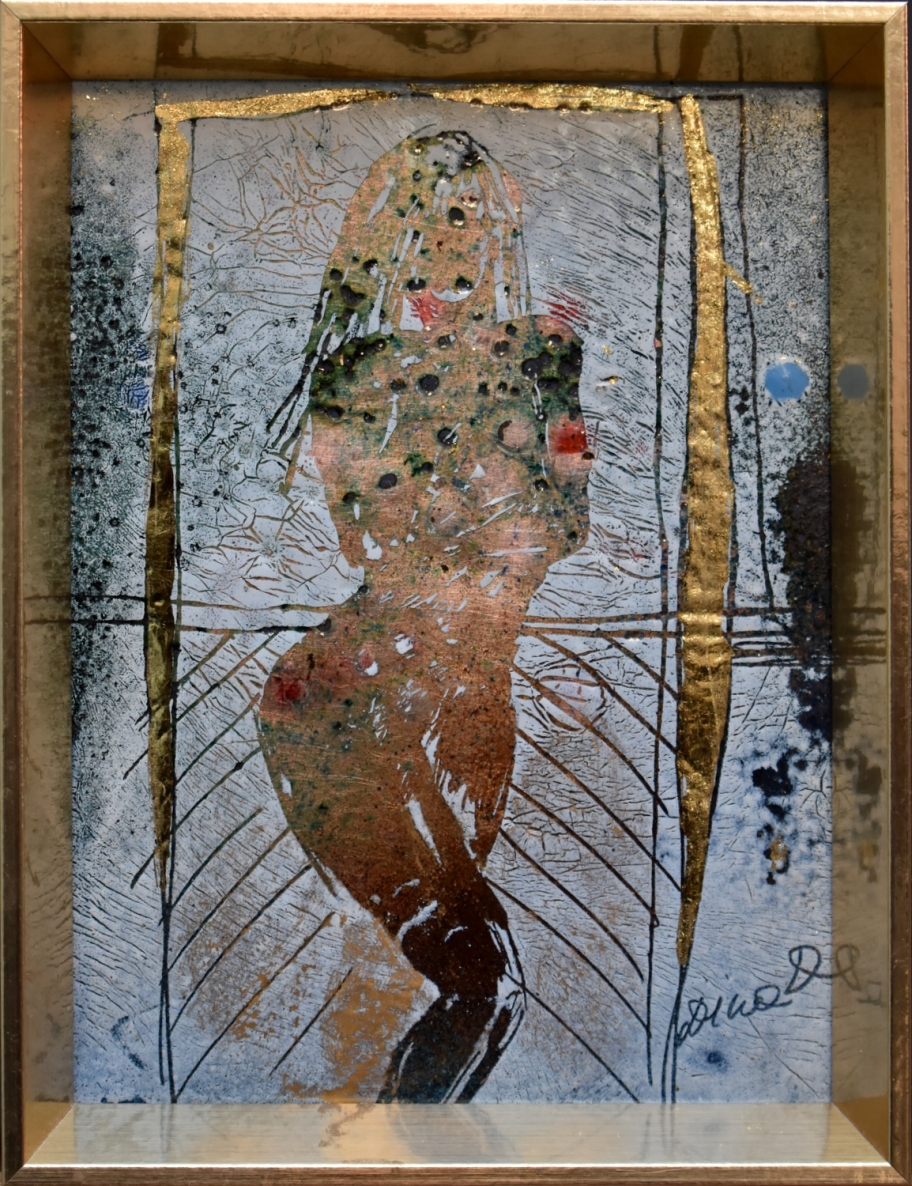 Cold, 2024, copper, enamel, 22x17 cm, 1/1