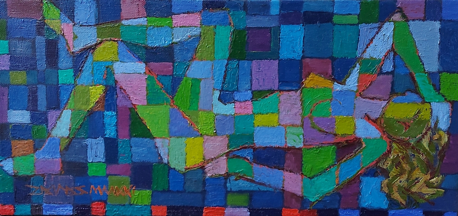 Dream, 2021, canvas, oil, 34x71 cm