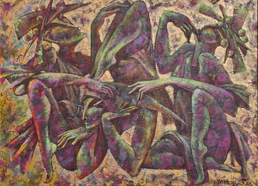 Satyrikonas, 2026, drobė, aliejus, 57,5x78,5 cm. rėmas 67,5x88 cm