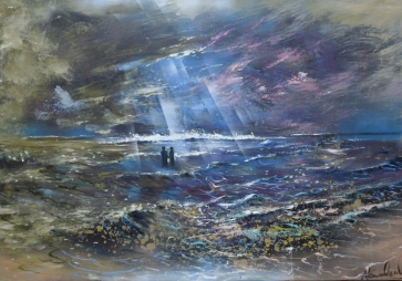 Saulės zuikučiai, 2024, drobė, aliejus,  70x100 cm