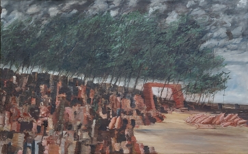 Senas parkas, 1997, drobė, aliejus, 50x80 cm