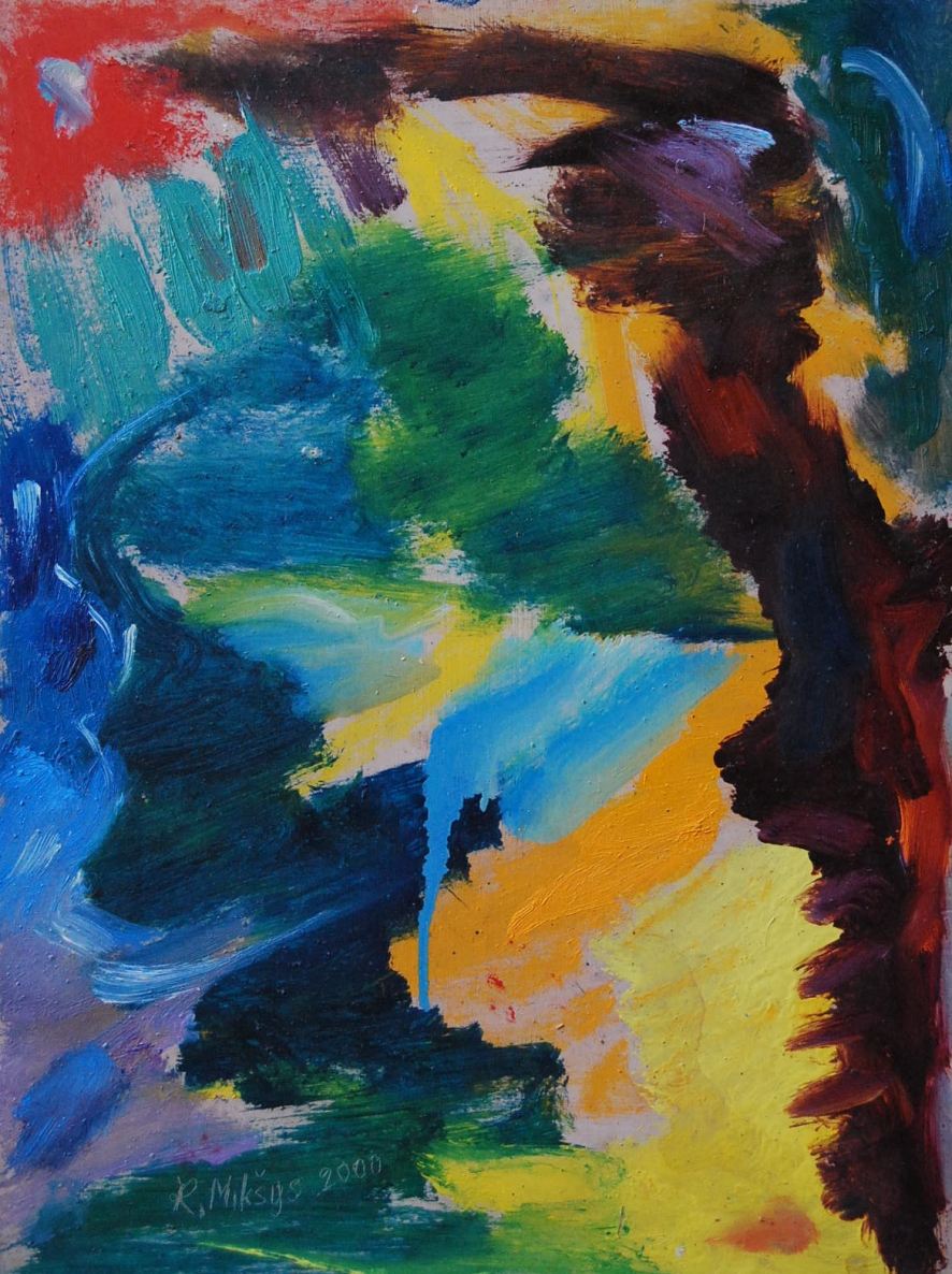 Skiriu Jim Morrison, 2000, aliejus, kartonas, 40x30 cm