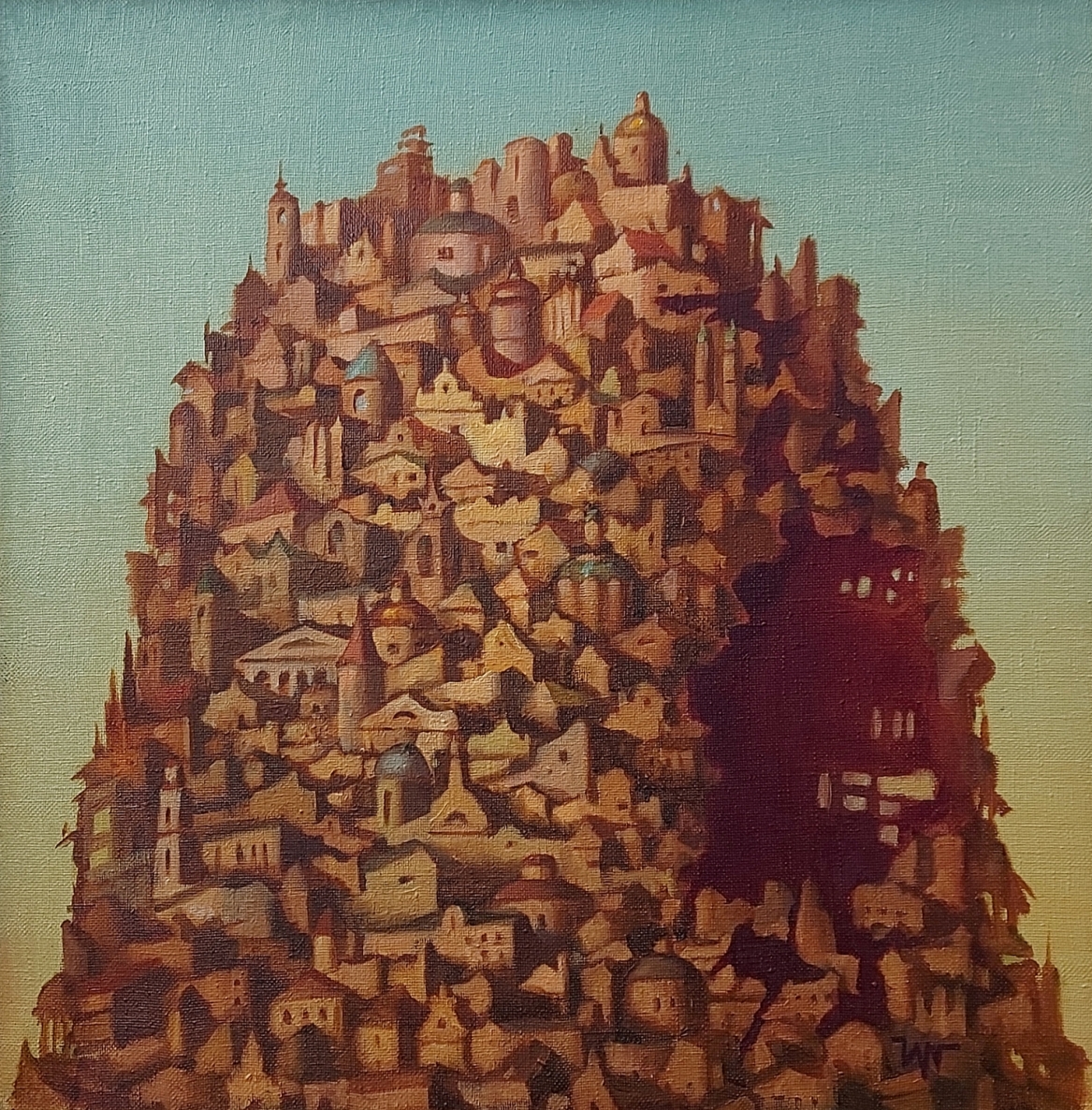 Anthill, 2001, oil on canvas, 65x67 cm
