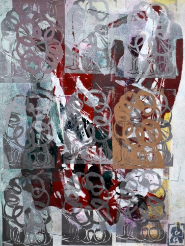 Smaragdinės naktys 2, 2023, lino raižinys, 71x53 cm, 1/1