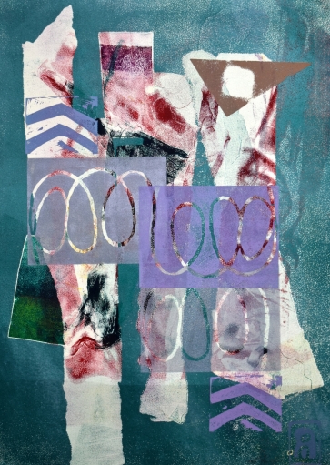 Smaragdinės naktys 4, 2023, lino raižinys, 72x51 cm, 1/1