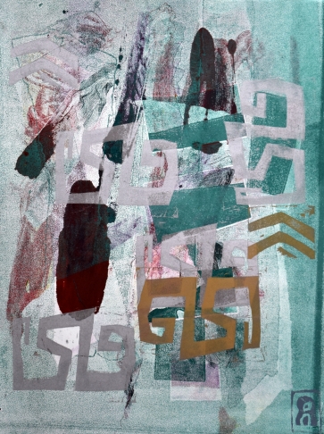 Smaragdinės naktys 5, 2023, lino raižinys, 71x53 cm, 1/1