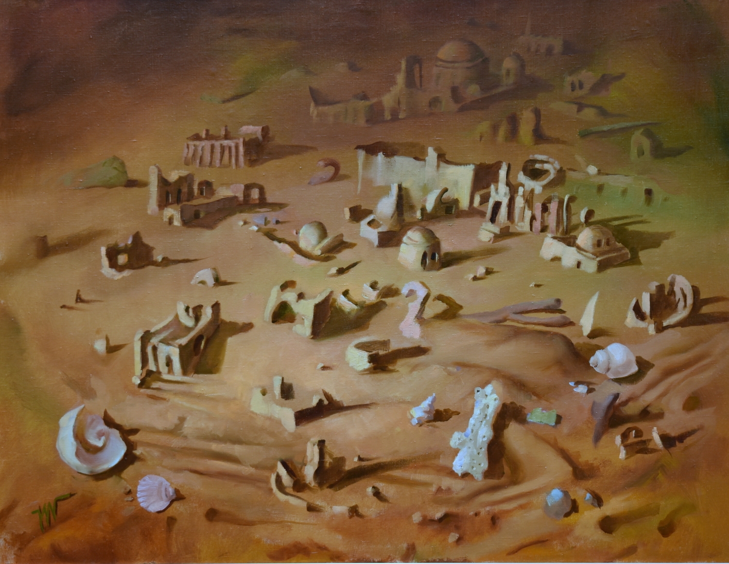 Smėlio miestas, 2012, drobė, aliejus, 81x116 cm