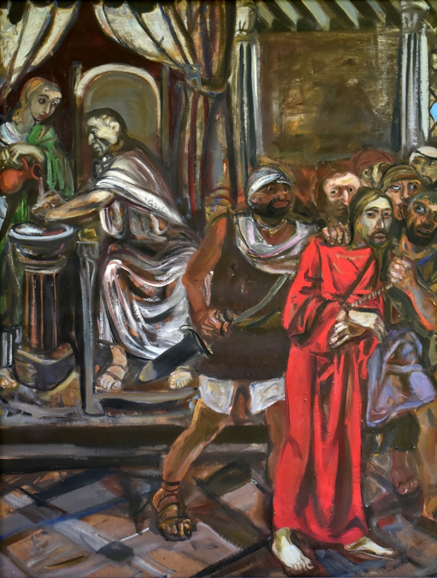 Kristaus kančia, 1989-1992, aliejus, kartonas, 90 x 70 cm