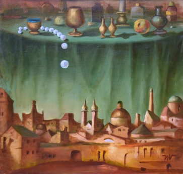 Staltiesė, 2016, drobė, aliejus, 90x95 cm