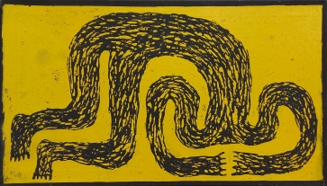 Strutis, 2000, drobė, medžio raižinys, 45x78 cm,  4/4