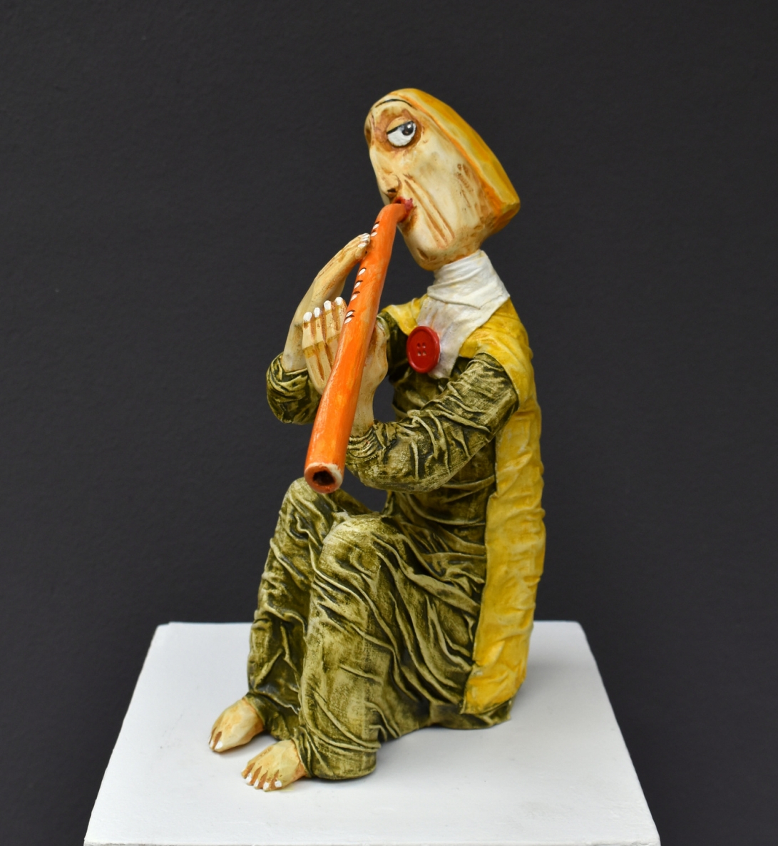 Su dūdele, 2021, autorinė technika, h28 cm, 1/1