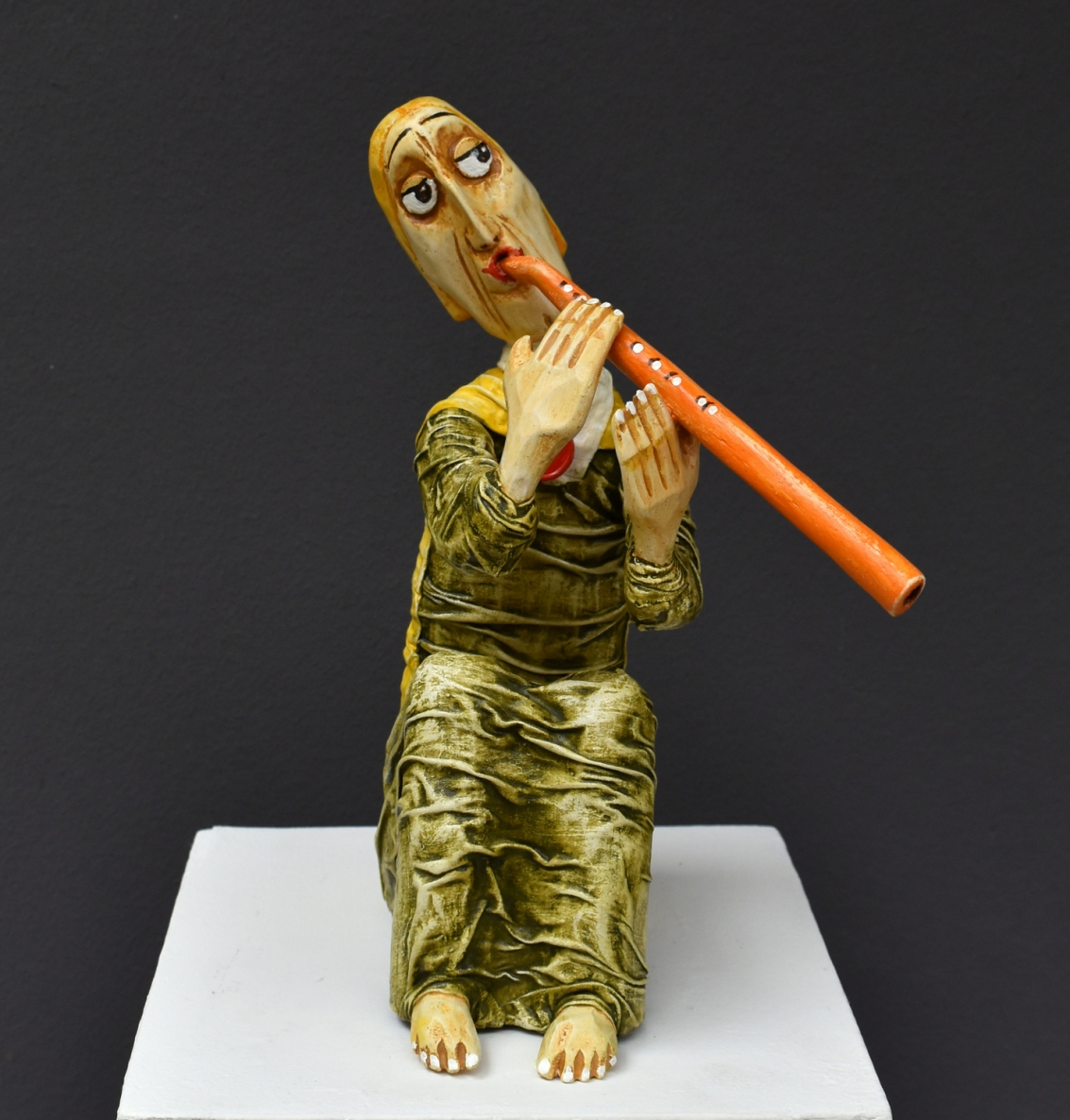 Su dūdele, 2021, autorinė technika, h28 cm, 1/1