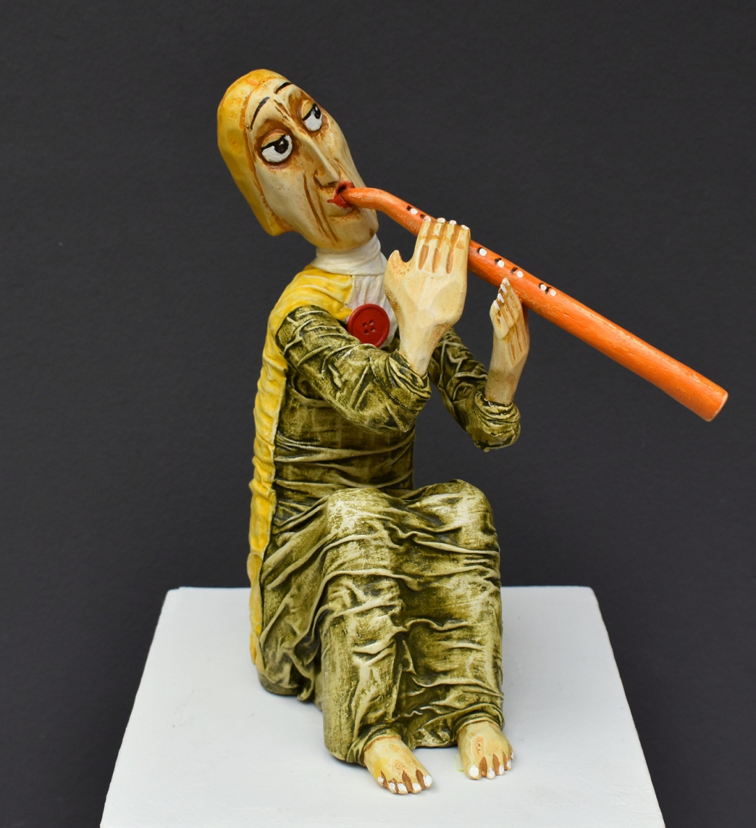 Su dūdele, 2021, autorinė technika, h28 cm, 1/1