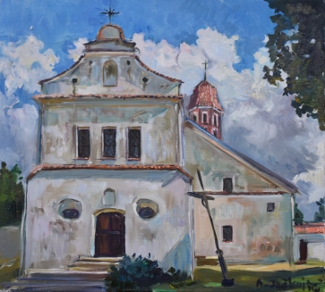 Šv. Mikalojaus bažnyčia, 2023, drobė, aliejus, 45x50 cm