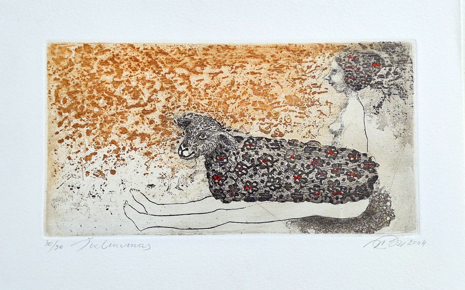 Tenderness, 2004, etching, 9x18 cm, 30/30