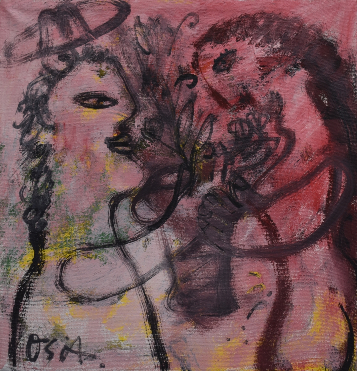 Celebration, 2017, canvas, oil, 33x32 cm