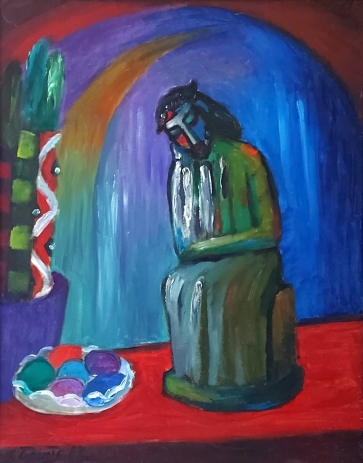 Šventinis natiurmortas, 1988, drobė, aliejus, 92x73 cm