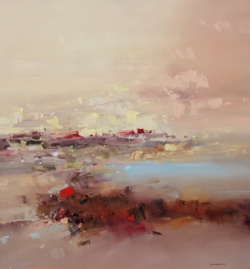 Šviesa ir spalva Nr. 18,  2017, drobė, aliejus, 90x95 cm