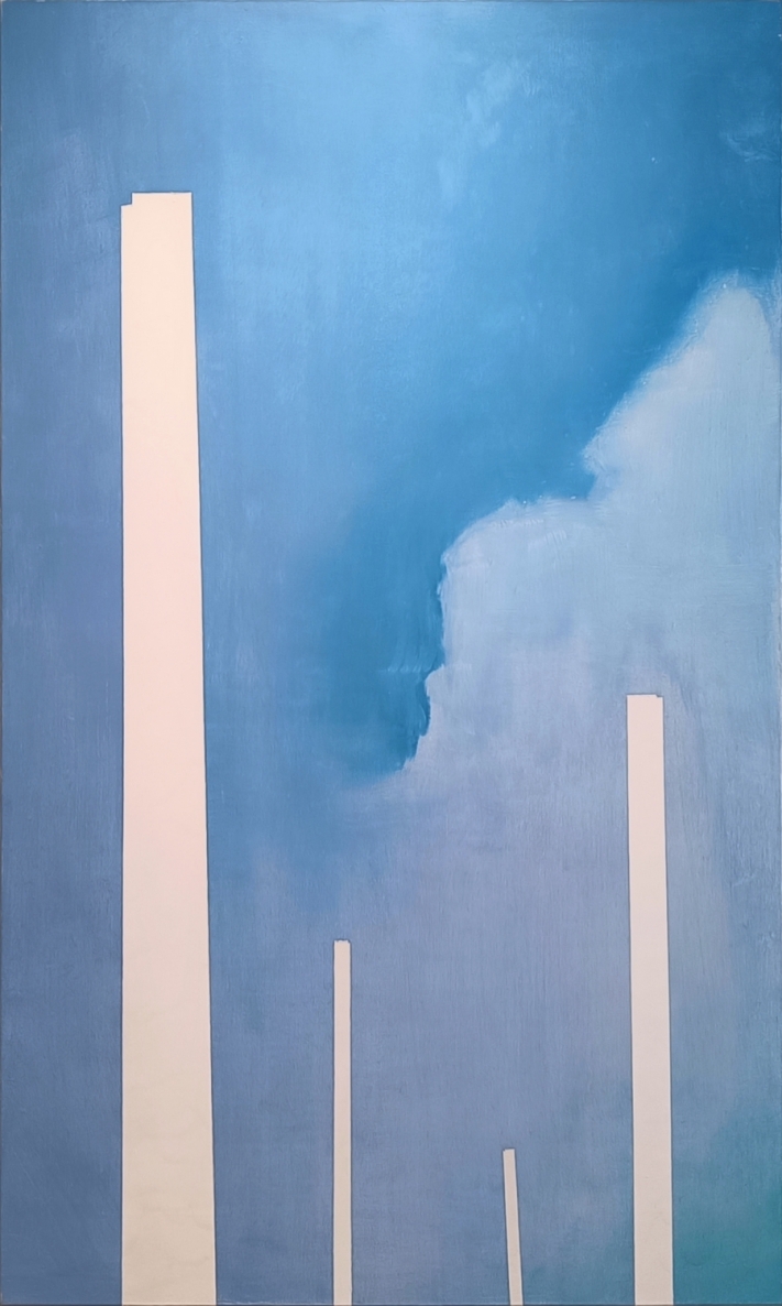 Šviesos, 2023, drobė, aliejus,  150x90 cm