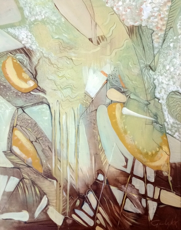 Šviesūs tiltai, 1993, drobė, aliejus, 80x63 cm