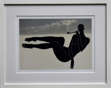 Taikos pypkė, 2022, popierius, giclee, 15x25 cm, rėmas 31x38 cm, 19/50