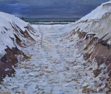 Takas prie jūros, 2022, drobė, aliejus, 90x105 cm