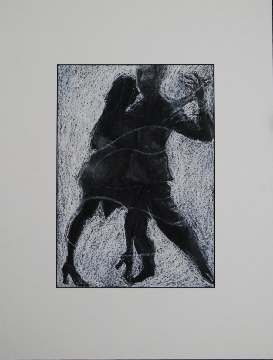 Tango, 2020, paper, pastel, 24x17 cm