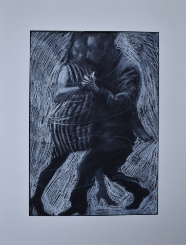 Tango, 2020, popierius, pastelė, 34x24 cm