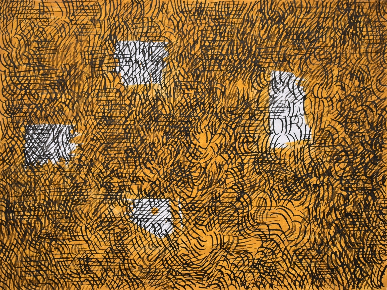 Ten, 2021 drobė, akrilas, tušas, plunksna, 30x40 cm 