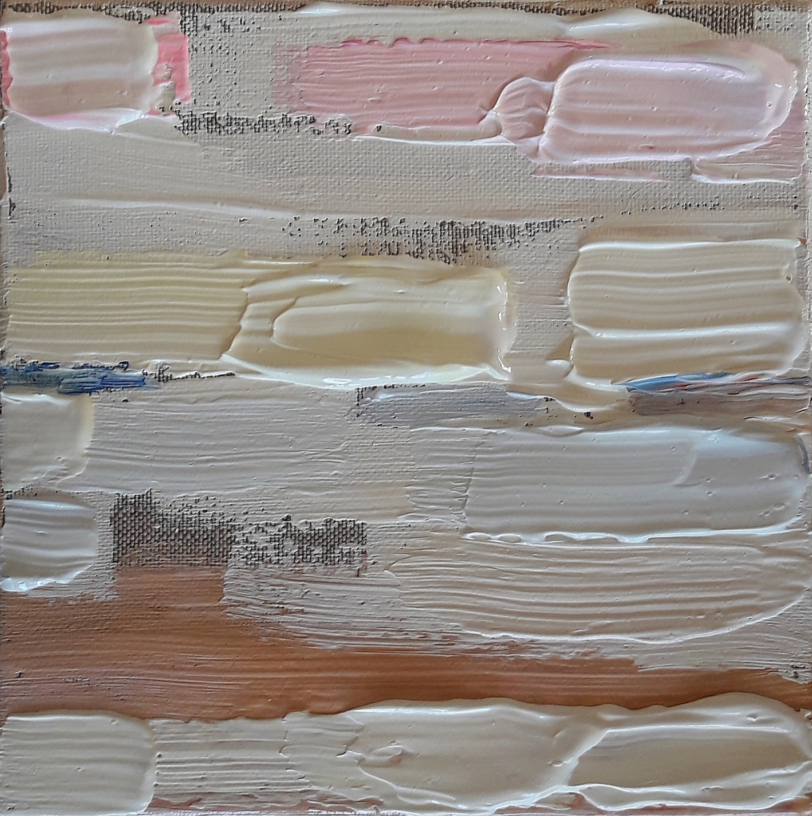 Tiesiog potėpiai #4, 2019, drobė, akrilas, 20x20 cm