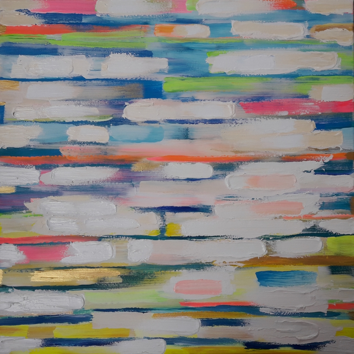 Tiesiog potėpiai #15, 2021, drobė, akrilas, 80x80 cm