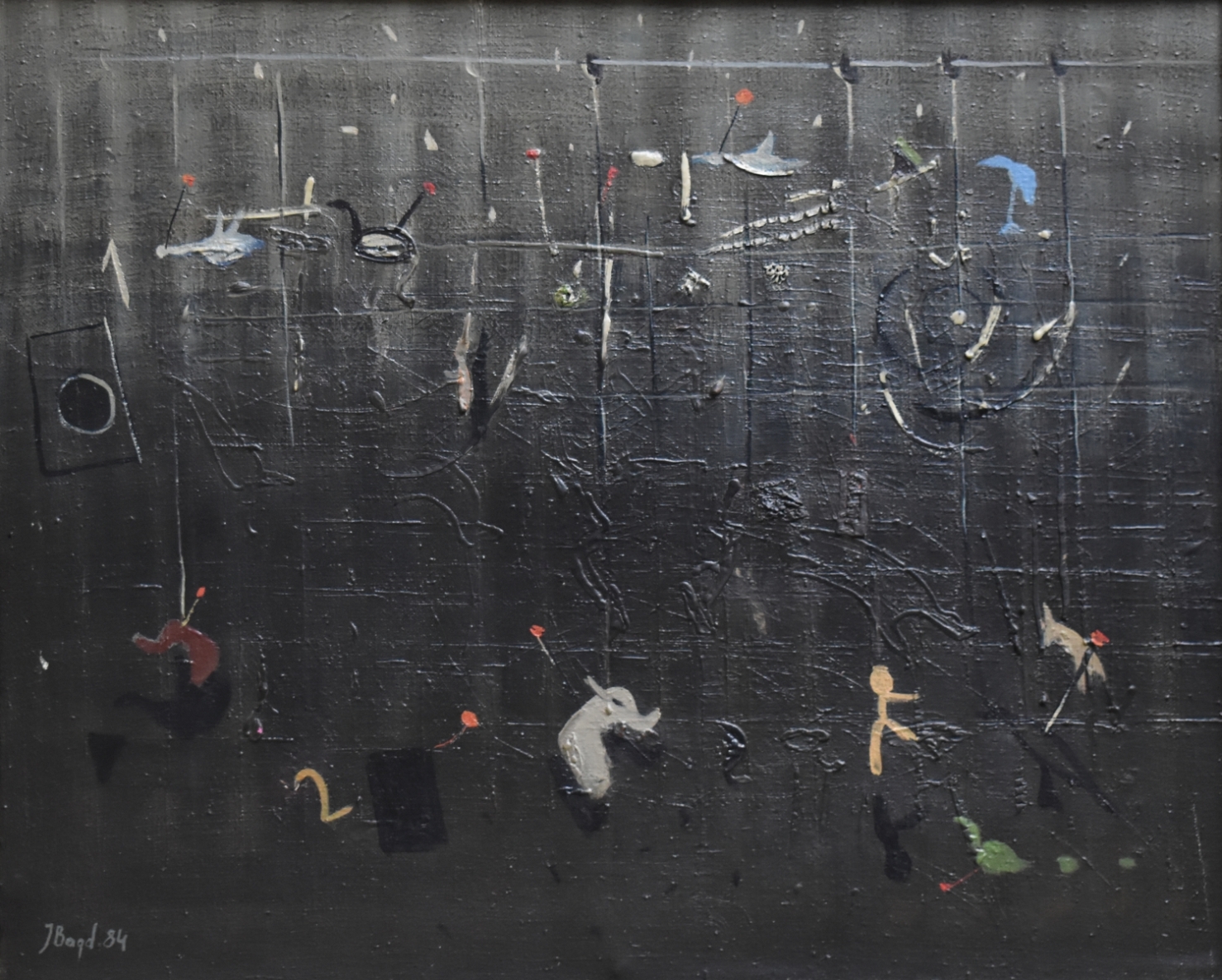 Shooting Range, 1984, canvas, oil, 85x105 cm, frame 90x110 cm