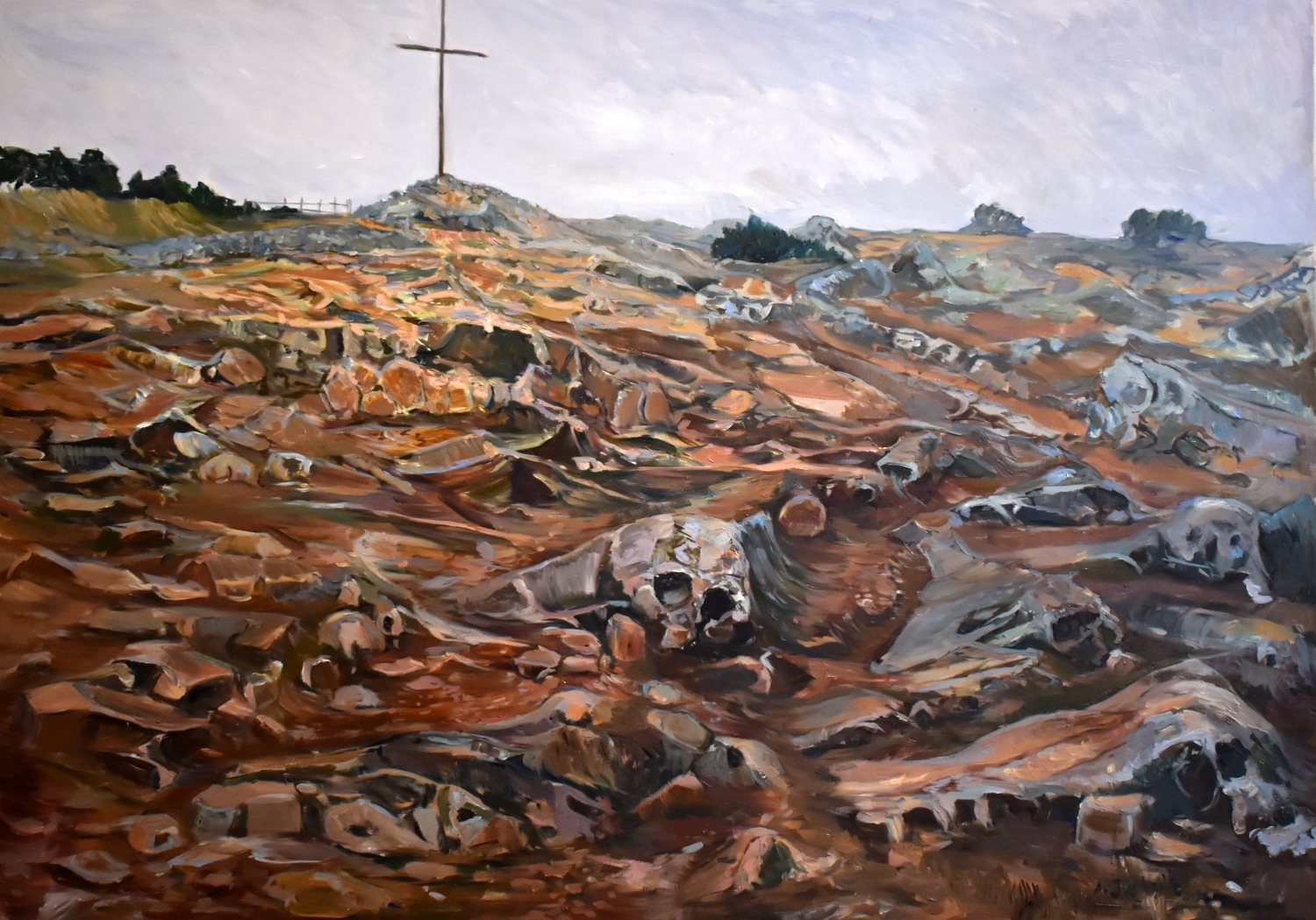 Tolyn nuo Atapuerkos, 2025, drobė, aliejus, 100x140 cm 