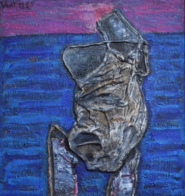 Torsas, 1985, drobė, koliažas, 70x65 cm