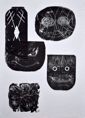 Tos vasaros ruduo VII, 2022, lino raižinys, 107x77 cm, 1/1