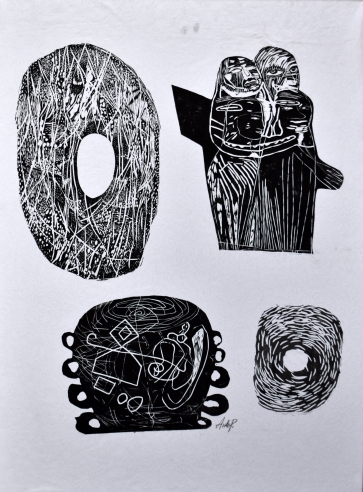 Tos vasaros ruoduo IX, 2022, lino raižinys, 97x72 cm, 1/1